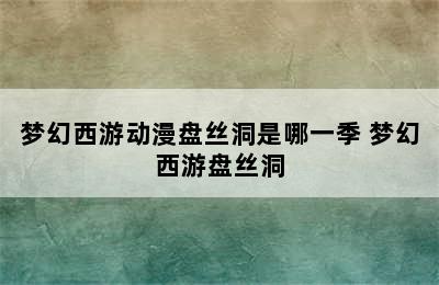 梦幻西游动漫盘丝洞是哪一季 梦幻西游盘丝洞